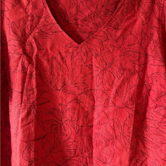 Nicole Miller Ladies' Linen Blend Dress | Red/Orange, Large - Picture 6 of 10